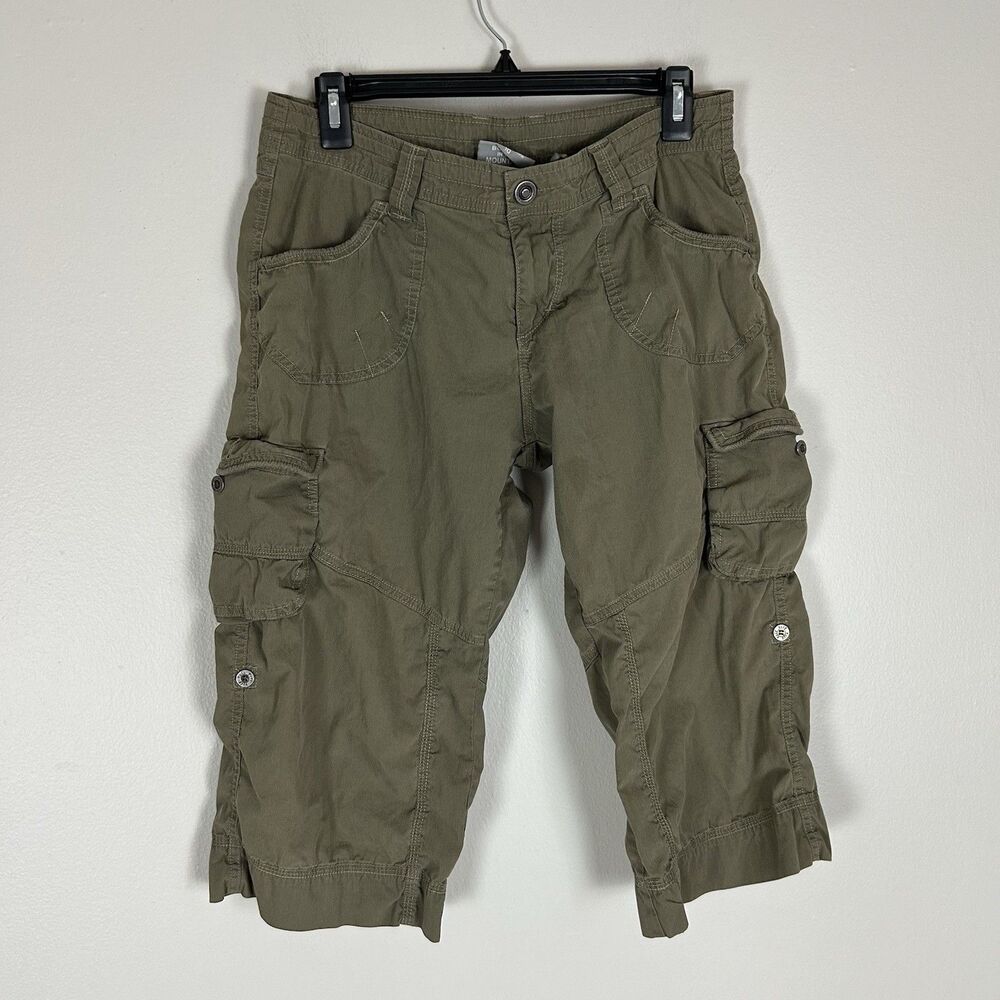 Kuhl 10 Cargo Pants Crop Capri Green Pocket Gorpcore Hiking Outdoor
